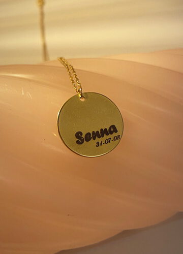 Naam en Datum Ketting - Gepersonaliseerd