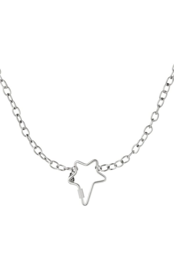 Schakel Ketting met Ster zilver