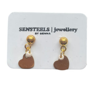 Heart Knopjes beige/goud
