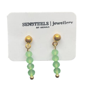 Green Pearls Knopjes goud
