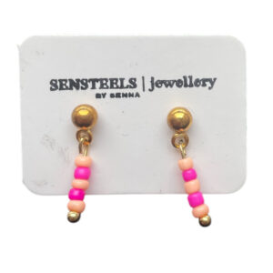 Pink/Orange Knopjes goud