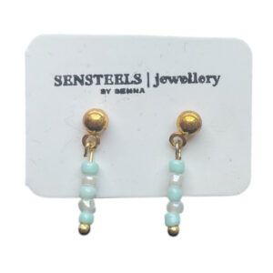 Blue/White Knopjes goud
