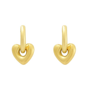 Bubble Heart Oorbellen goud