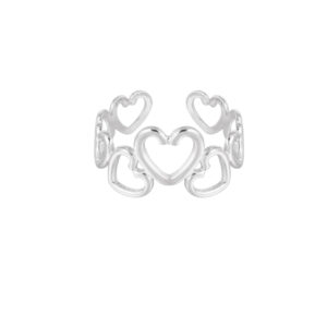 Hartjes Ring zilver