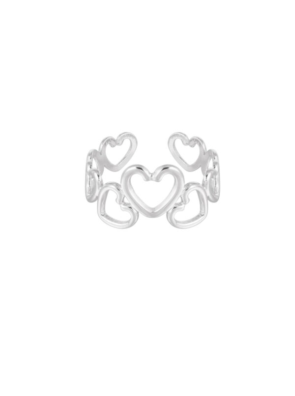 Hartjes Ring zilver