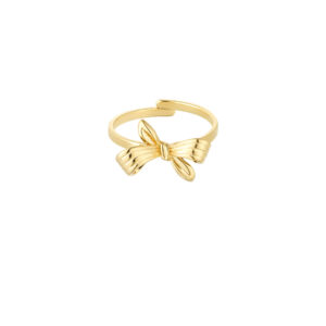 Turned Bow Ring goud