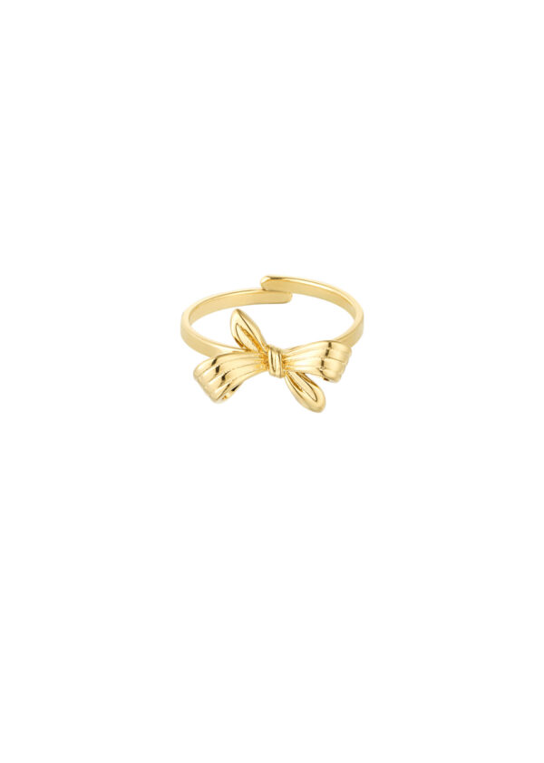 Turned Bow Ring goud