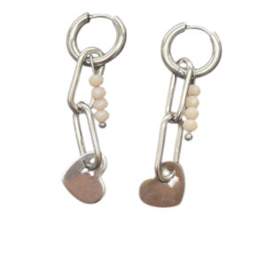 Schakel Hoops Hart zilver