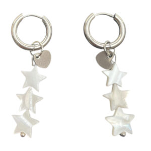 3 Stars Hoops zilver