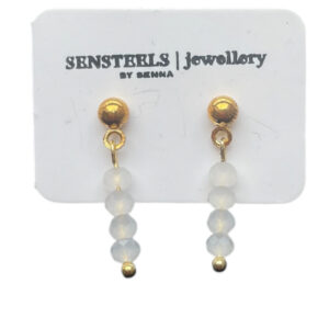 White Pearls Knopjes goud