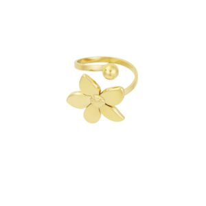 Flower Dot Ring goud