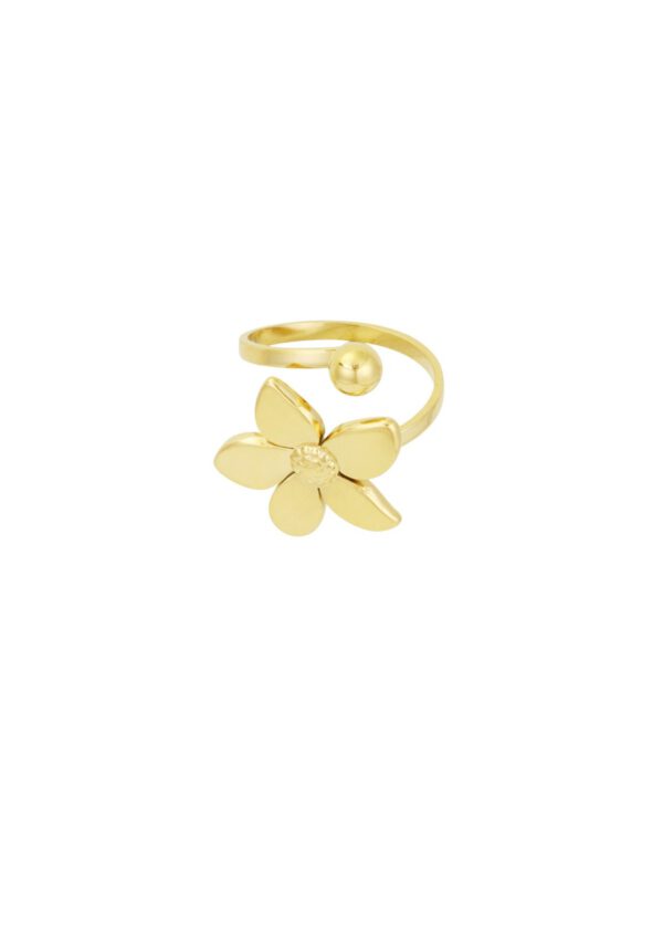 Flower Dot Ring goud
