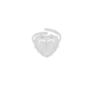 Bubble Heart Ring zilver