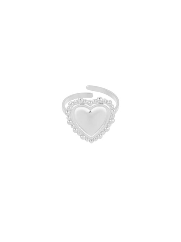 Bubble Heart Ring zilver