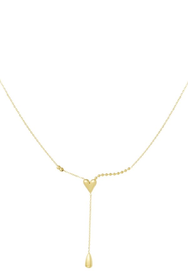 Heart Drop Ketting goud