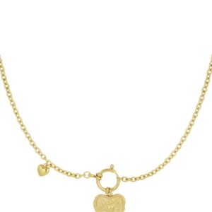 Wavy Heart Ketting goud