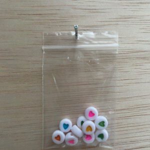 Acryl Hartjes wit/gekleurd