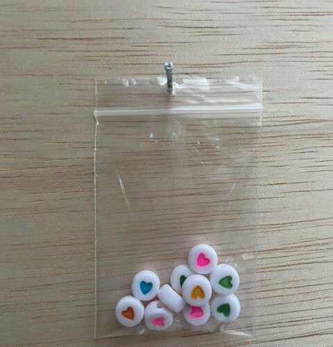 Acryl Hartjes wit/gekleurd