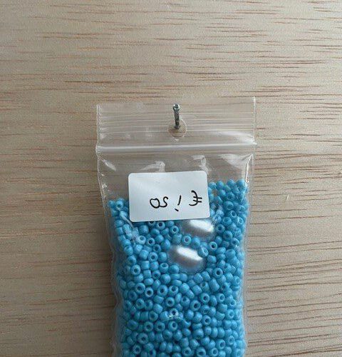 Rocailles Blauw met Parels