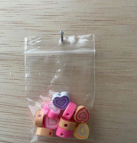 Polymeer Hartjes gekleurd