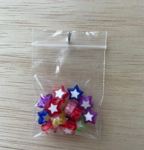 Grote Acryl Sterren gekleurd/wit