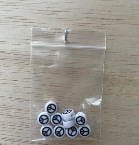 Acryl Peace wit/zwart