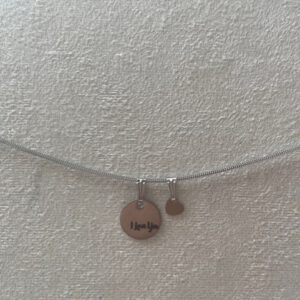 I Love You Ketting Zilver