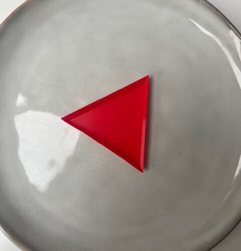 Driehoekbakje Rood