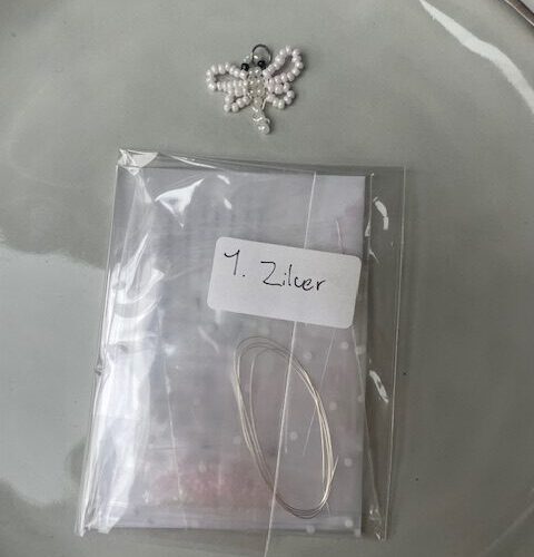 Libellebedel Set 1 zilver