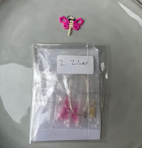 Libellebedel Set 2 zilver