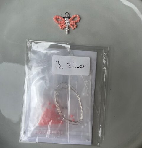 Libellebedel Set 3 zilver