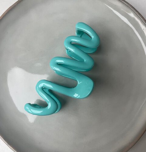 Zigzag Haarclip blauw