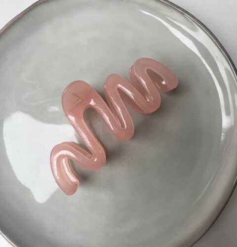 Zigzag Haarclip licht roze