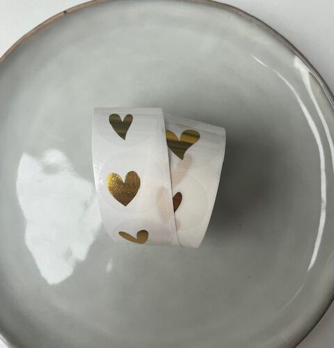 Gouden Hartjes Stickers
