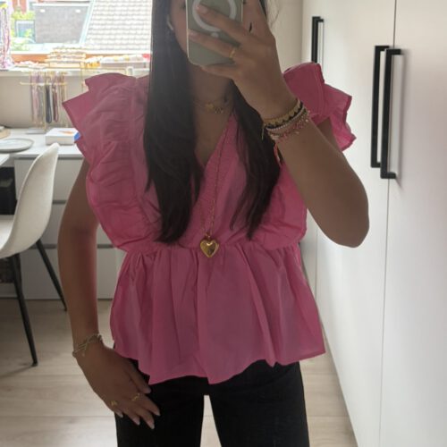 Ruffle Top roze