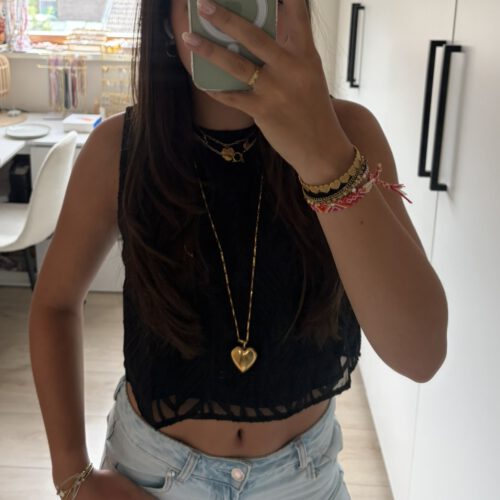 Back Bow Top Zwart