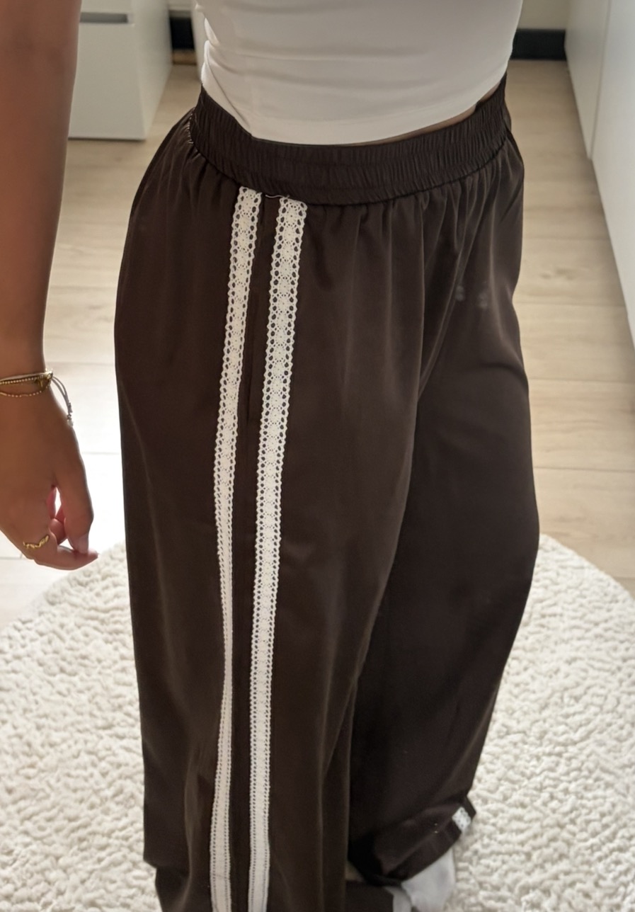 Satin Lace Pants bruin TALL - Afbeelding 2