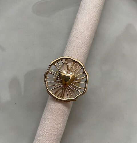 Big Heart Ring goud