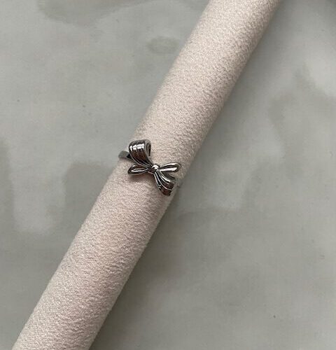 Turned Bow Ring zilver