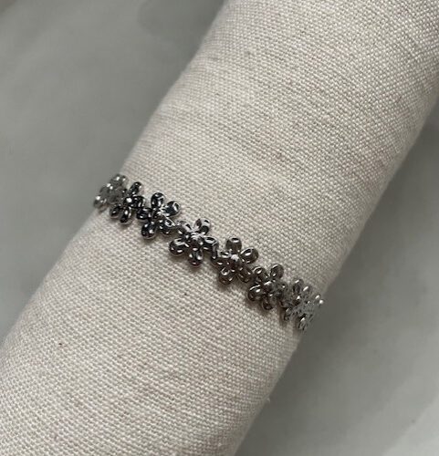 Flower Bangle zilver