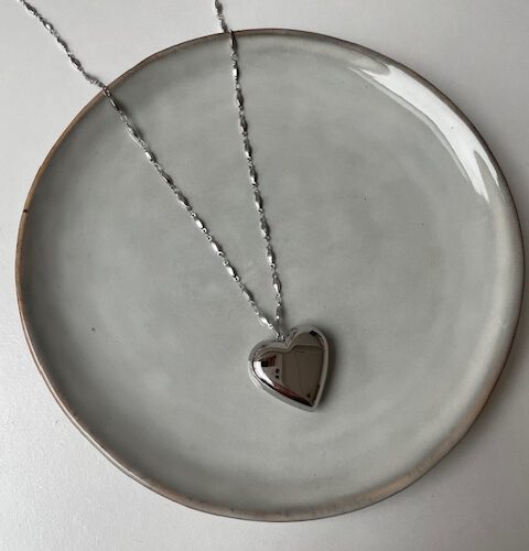 Big Hart Lange Ketting zilver