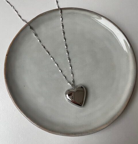 Big Hart Lange Ketting zilver