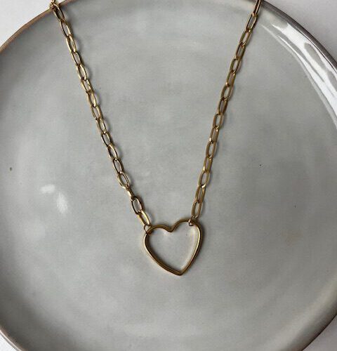 Open Heart Ketting goud