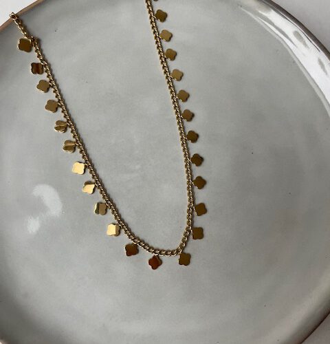 Klavertjes Ketting goud