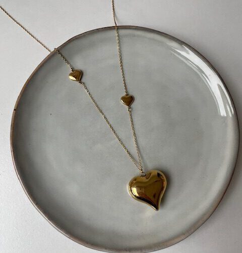 Tripple Love Lange Ketting goud