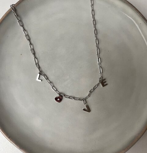 Love Schakel Ketting zilver