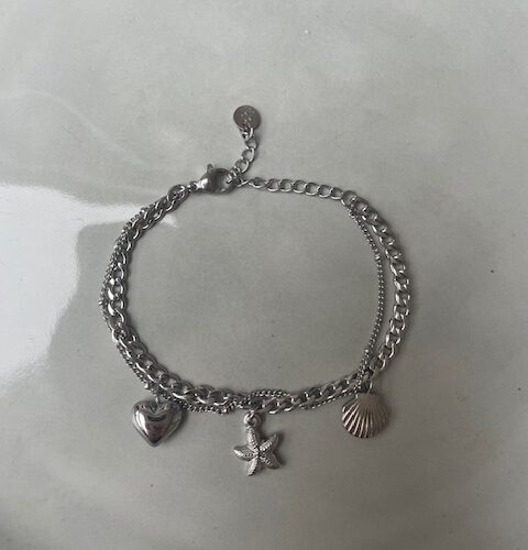 Bedelarmband zilver