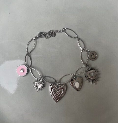 Chunky Bedelarmband zilver