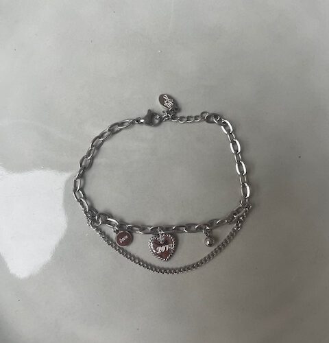 Schakel Armband Dubble Love zilver