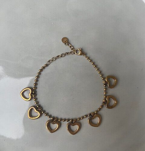 Hartjes Armband goud